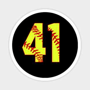 Fastpitch Softball Number 41 #41 Softball Shirt Jersey Uniform Favorite Player Biggest Fan Magnet